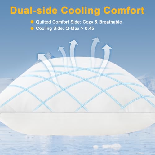 KISSKI Cooling Body Pillow for Adults, Memory Foam Long Pillow for Bed - color: Cloud White