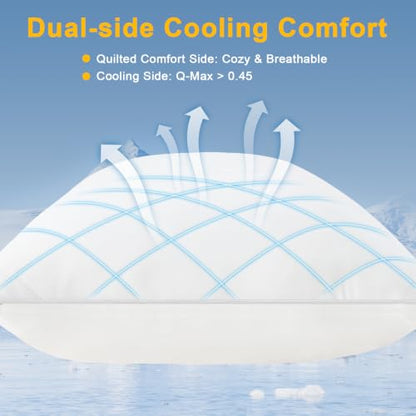 KISSKI Cooling Body Pillow for Adults, Memory Foam Long Pillow for Bed - color: Cloud White