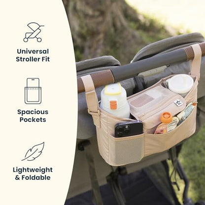 Tiny Twinkle Universal Stroller Organizer with Adjustable Strap - Waterproof Stroller Caddy Fits Baby Jogger, Nuna, Graco, Doona and Bugaboo Strollers (Luna - color: Luna, size: CLassic