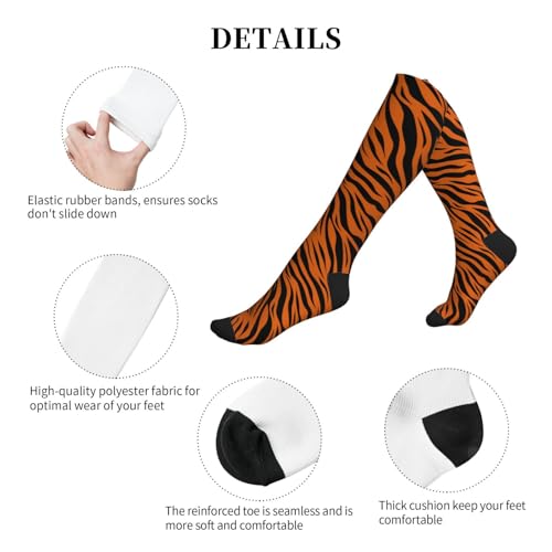 Compression Socks Knee High Support Stockings Women Men - color: Tiger Skin