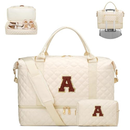 Personalized Gifts for Women Weekender Duffle Bags(Beige,A) - color: Beige, style: A