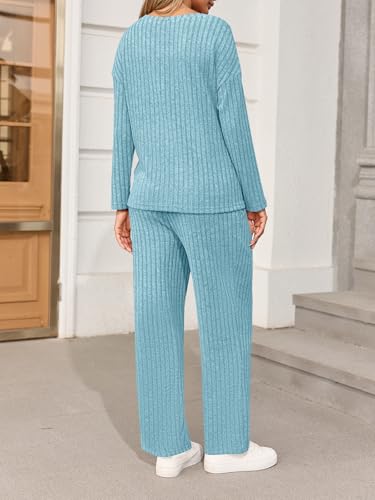 Yousify Womens Maternity Pajamas Sets 2 Piece Outfits - color: Blue, size: Small