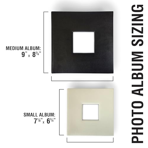 Small Personalized Custom Message Photo Album Brown Leatherette Holds 100 Photos Custom Gift - color: Any Custom Message, size: Brown - Small
