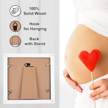 KINLINK Baby Sonogram Picture Frame, Ultrasound Picture Frame White - color: White, size: 6x6