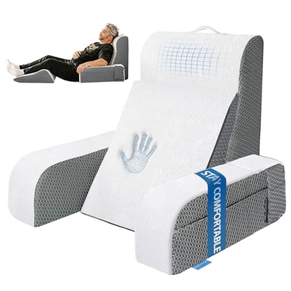 Kayfia Reading Pillow, Gel Memory Foam Back Rest Pillow, 21'', White - color: White, size: Large(21'')