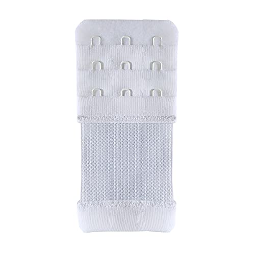 Bra Extender 3 Hook Elastic Stretchy Bra Band Extension 3pcs-Pack - color: Black, Beige, White, 0.5inch(1.3cm)