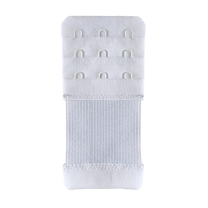 Bra Extender 3 Hook Elastic Stretchy Bra Band Extension 3pcs-Pack - color: Black, Beige, White, 0.5inch(1.3cm)