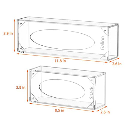 FEMELI Food Bag Storage Organizer Acrylic Kitchen Drawer Baggie Box Clear - style: 4 count-clear