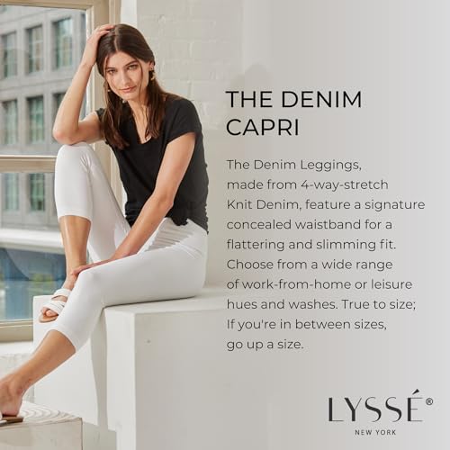 Denim Capri (Plus Size, 21.5" Inseam) - color: White, size: 1X