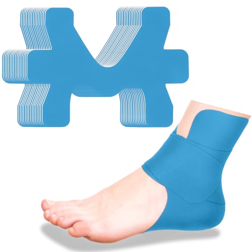 16 Pcs Precut Kinesiology Ankle Tape, Athletic Tape,Blue - color: Blue