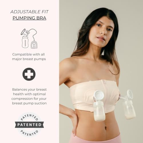 Simple Wishes Pumping Bra Hands Free, Comfortable & Adjustable - color: Soft Pink, size: XSmall-L