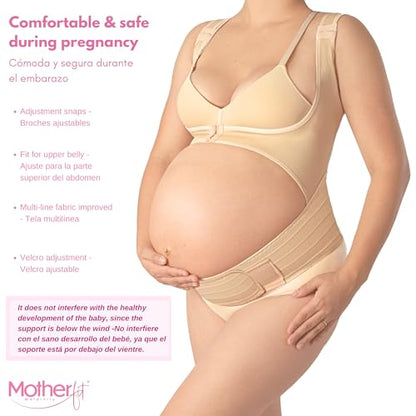 Adjustable Maternity Support Vest for Pregnant - Pregnancy Support Vest - Posture Corrector Pregnancy Support Vest (Nude, X-Large)