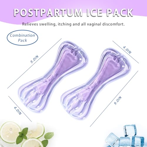 Perineal Cooling Pad, Postpartum Cold Packs Gel Bead Ice Pack Cold Therapy for Women After Pregnancy and Delivery (Purple) - color: Purple
