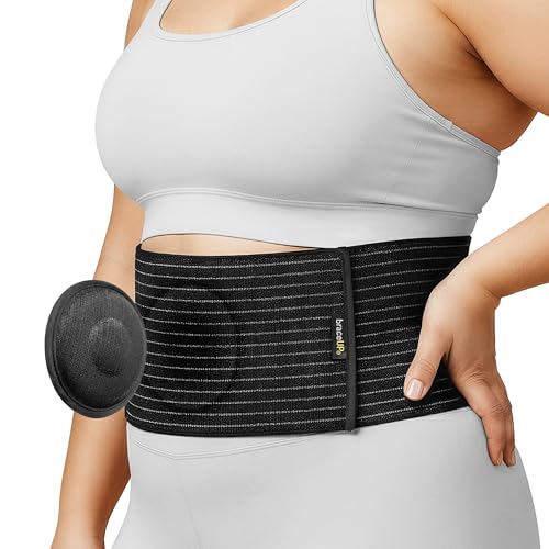 BraceUP Soft-Fabric Umbilical Hernia Belt with Compression Pad, S/M - size: S/M