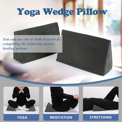 Small Wedge Pillow, Wedge Pillow for Bed Sores, Positioning Wedge - color: 1 Unit, Dark Grey