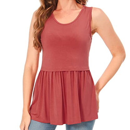 Bearsland Maternity Nursing Tank Tops - color: Emerald Green & Dark Orange Red & Red Peony, size: X-Large