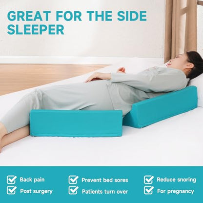 Fanwer Bed Wedges & Body Positioners (3 in 1) for Elderly,19.69",Green - color: Green