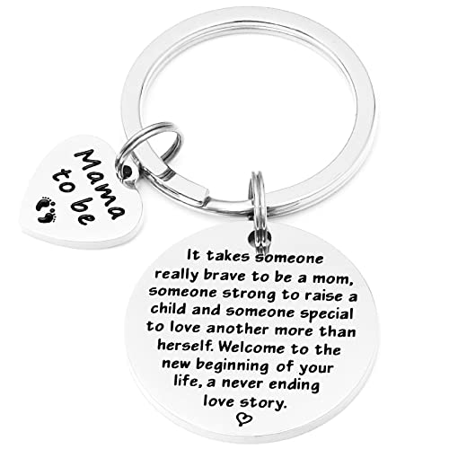 HUTIMY Mother Keychain Gifts For New Parents - Expecting Mother Announcement, Going To Be Mama Keychain