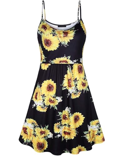 connche Nursing Dress for Breastfeeding Maternity Summer Dress Pockets - color: Sunflower, size: Small