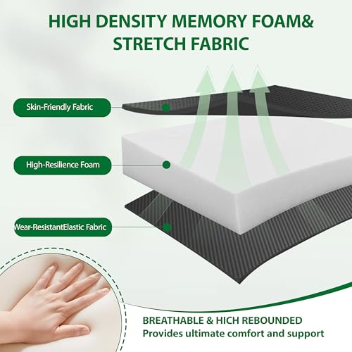 Inflatable Travel Seat Cushion – Self-Inflating Memory Foam Pad for Airplane, Stadium Bleachers, Camping, Hiking & Backpacking – Ultralight Compact & Portable Sitting Cushion (Green) - color: Green