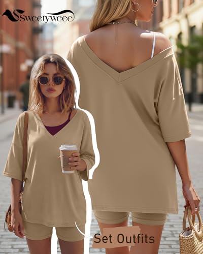 Women's 2 Piece Maternity Oversized Set - color: Khaki, size: XX-Large