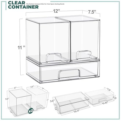 Sorbus Baby Bottle Organizer, Stackable Design (2 Tall + 1 Wide) - size: 2 Tall + 1 Wide
