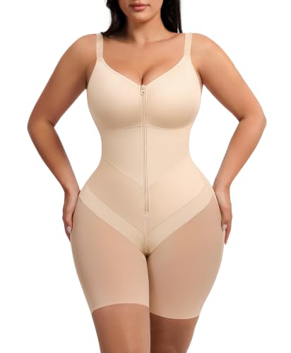 FeelinGirl Feelvibe Enhanced Shapewear Tummy Control Faja Body Shaper - color: Beige, size: 3X-Large