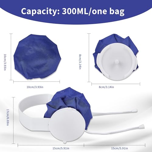 Reusable Ice Pack for Injuries Neck Cooler Ice Bags Hot Water Bag for Pain - color: White Blue