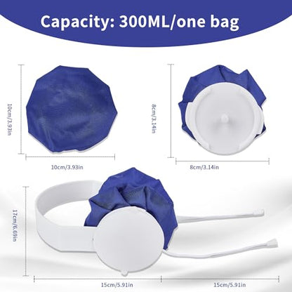 Reusable Ice Pack for Injuries Neck Cooler Ice Bags Hot Water Bag for Pain - color: White Blue