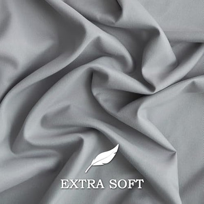 Set of 2 Brushed Microfiber Pillowcases 20x26 in Light Gray - color: Light Gray, size: Standard