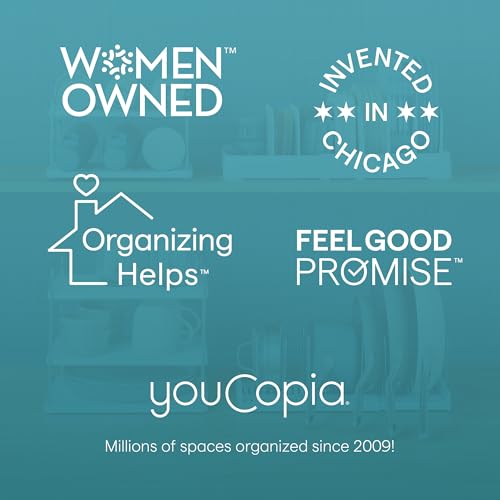 YouCopia UpSpace Water Bottle and Travel Mug Cabinet Organizer, Adjustable Storage Rack for Kitchen Organization, 3-Shelf - size: 9 Bottle Classic
