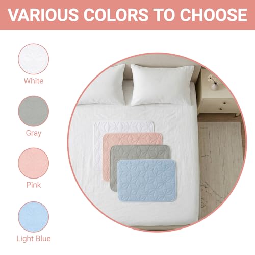 2 Pack QuiltedWaterproof Pads for Bed Washable 18x24 Inch Blue - color: Blue, size: 18"x24"