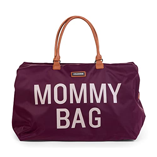 Childhome Original Mommy Diaper Bag - Large Tote for Travel and Hospital - Pregnancy Must Haves (Aubergine) - style: Mommy Aubergine
