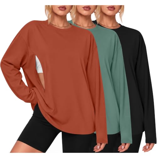 3 Pack Nursing Breastfeeding Tops - color: Caramel, Light Green, Black, size: Medium