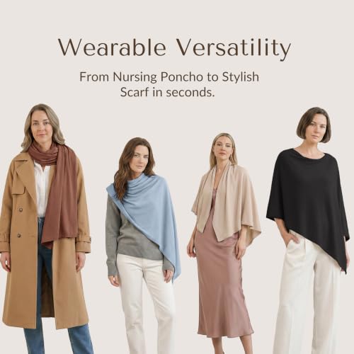 Konssy Rayon Made from Bamboo Nursing Cover for Breastfeeding - color: Chestnut