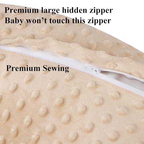 Dot Nursing Pillow Cover Set 2 Pack Compatible with Boppy Pillow - color: Light Coffee & Bear