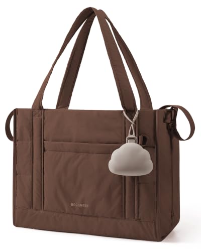 BAGSMART Diaper Bag Tote Puffer Baby Bag Lightweight for Travel, Work - color: Coffee