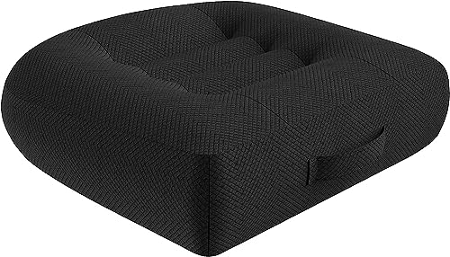 WSGJHB Car Booster Seat Cushion Posture Cushion for Long Sitting - color: Black Regular