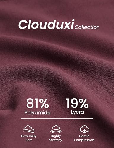 BAYDI Clouduxi Maternity Biker Shorts Over the Belly 6" - color: Garnet Red, size: Medium