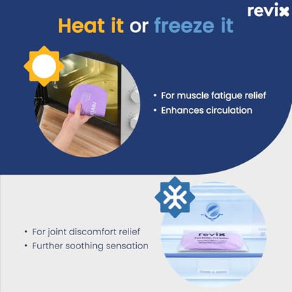 REVIX 2-Pack Gel Ice Packs Reusable, Hot Cold Gel Packs with Straps - color: Purple, size: Medium 10 x 5 Inch
