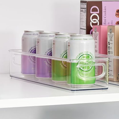 iDesign Slim Clear Plastic Storage Bin, Extra Long Narrow Stackable Organizer for Kitchen and Pantry, 2-Pack - style: Pack of 2