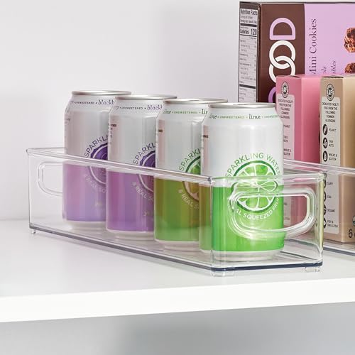 iDesign Slim Clear Plastic Storage Bin, Extra Long Narrow, 4-Pack - style: Pack of 4
