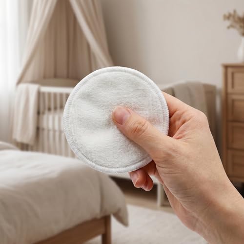 8 pcs Random Color Pads for Breastfeeding, Washable Pads Absorbent Pads for Breastfeeding, Reusable Breastfeeding Pads