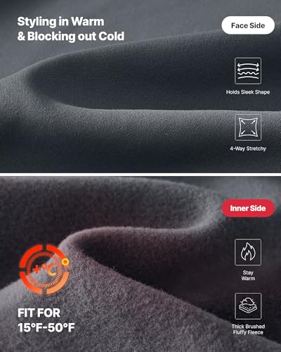 G4Free Fleece Lined Maternity Yoga Pants Winter Pregnancy Work Trousers - color: Dark Gray, size: Small