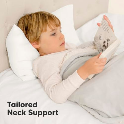 Toddler Pillow with Pillowcase, 10x18 My Little Dreamy Pillow (Soft White) - color: Soft White, size: Buddy 10x18