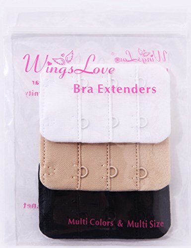 Wingslove Womens Bra Extender Bra Band Breathing room 3pcs-Pack Multi-size - color: 2 Hook 3/4 Inch