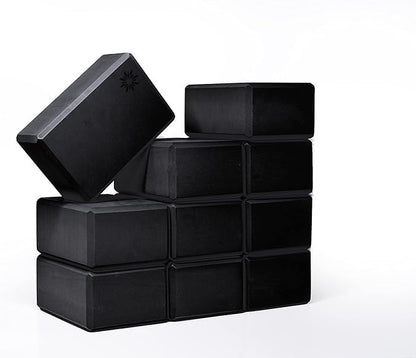 Bulk 4in Foam Yoga Blocks, 10 Pack - color: Black