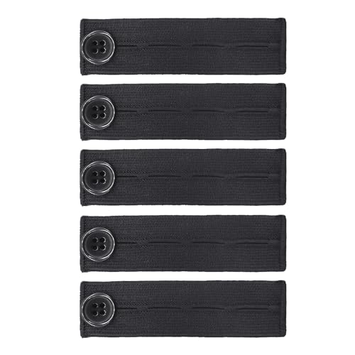 5pcs Adjustable Elastic Button Extenders for Women Men Pants