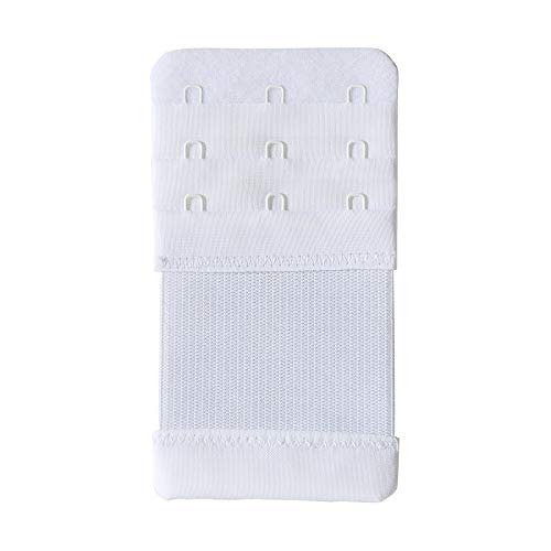 Bra Extender 3 Hook Elastic Stretchy Bra Band Extension 3pcs-Pack - color: Black, Beige, White, 0.75inch(1.9cm)