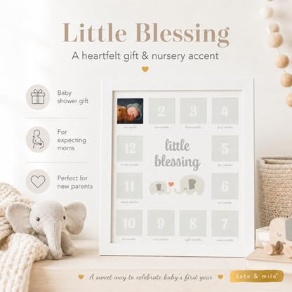 Kate & Milo Little Blessing First Year Baby Milestone Photo Frame - style: Little Blessings First Year